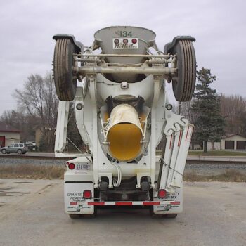 Example of Truck Hopper liner view from back of truck